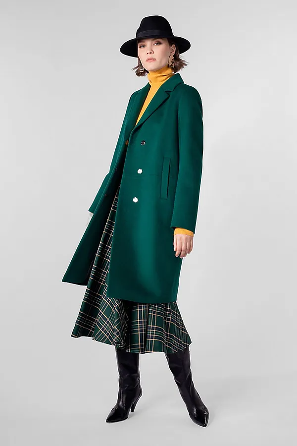 Пальто POMPA, изумрудный - фото 1