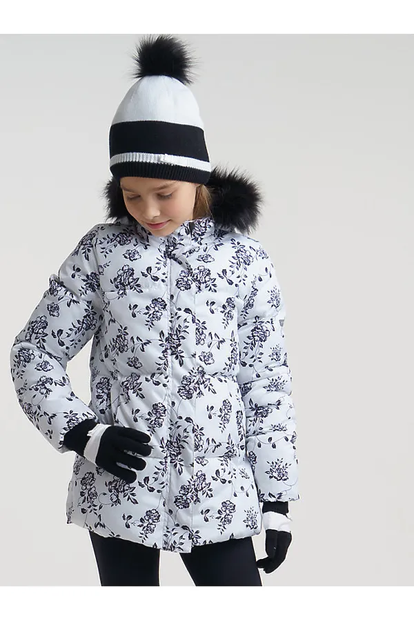 Комплект (шапка+перчатки) PLAYTODAY, черный,белый - фото 1