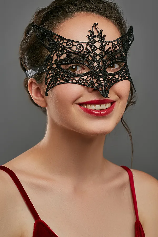 Маска венецианская "Голубая лиса" LA MASCARADE, черный - фото 1