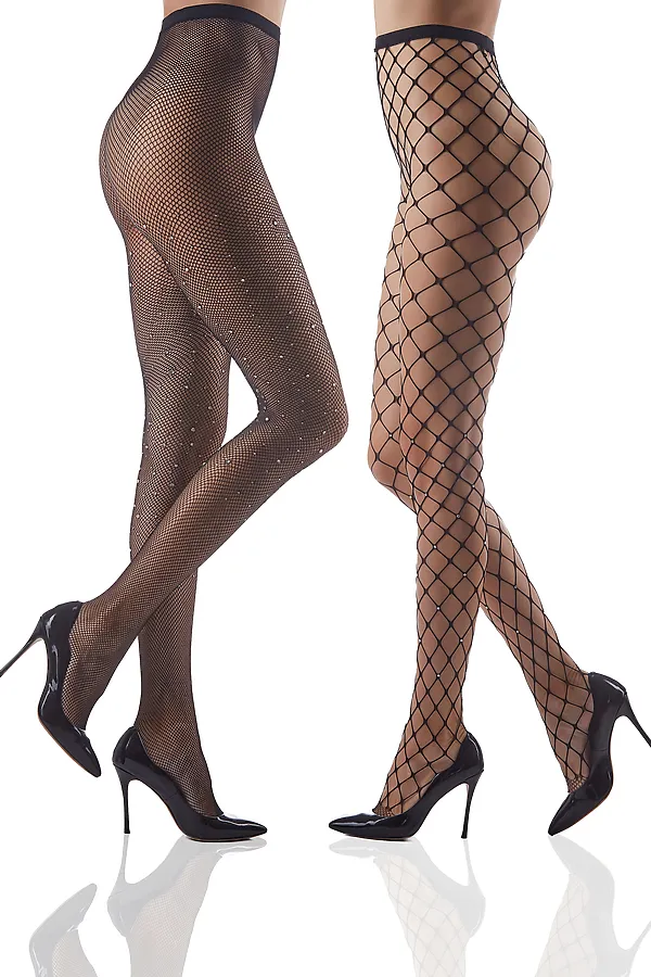 Колготки 2 пары LE CABARET, черный - фото 1
