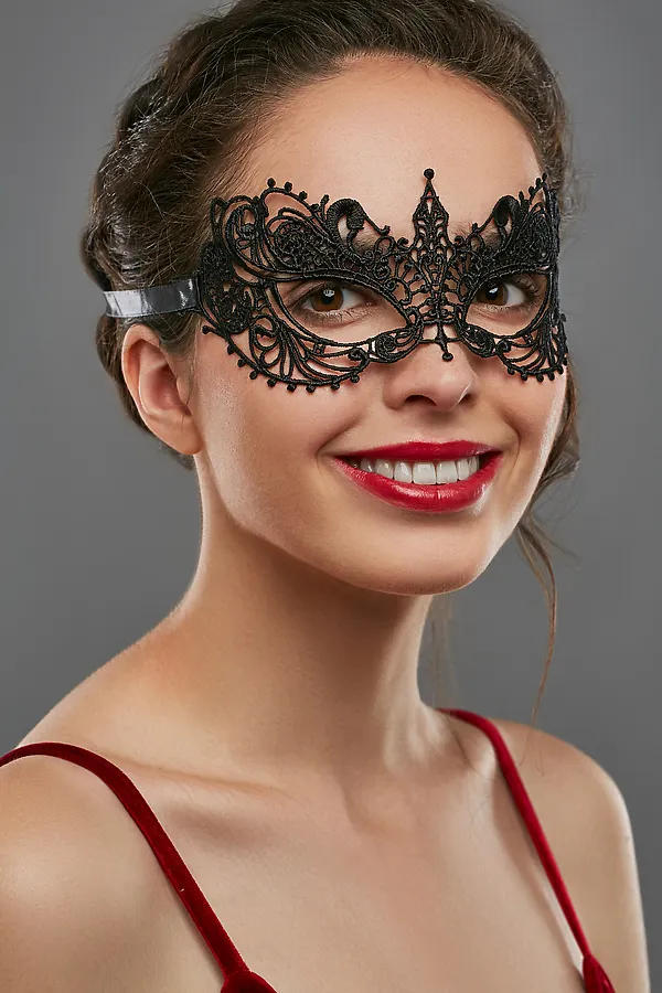 Маска венецианская "Королева Испании" LA MASCARADE, черный - фото 1