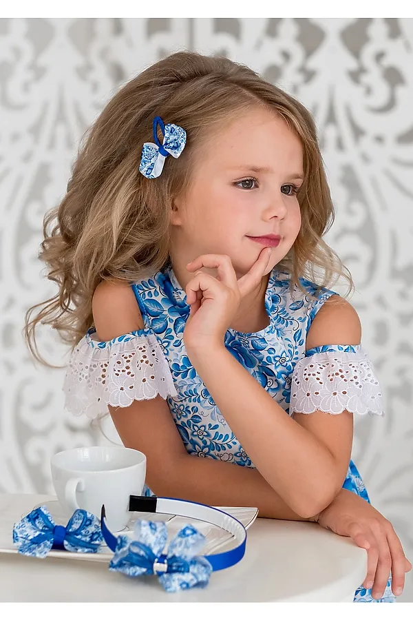 Зажим 6 компл. ALOLIKA, гжель зажим - фото 1