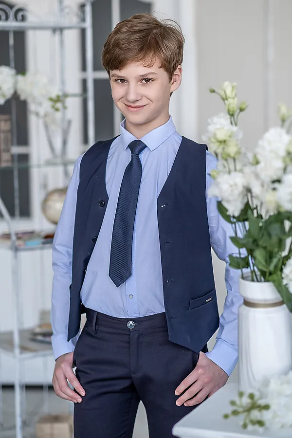 Галстук 5 шт. ALOLIKA, сергей т.синий - фото 1