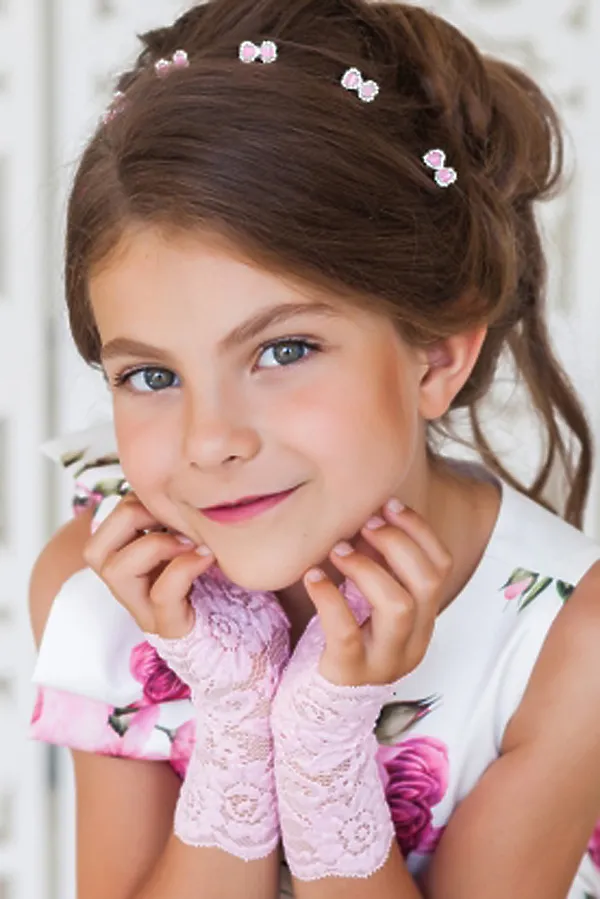 Митенки 2 шт. ALOLIKA, незнакомка розовый - фото 1