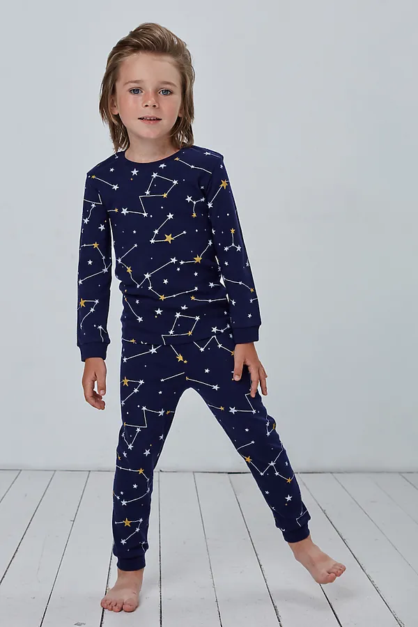 Пижама KOGANKIDS, синий звёздное небо - фото 1