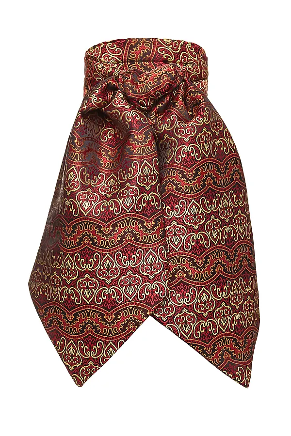Галстук Аскот SIGNATURE, красный, черный, желтый - фото 1