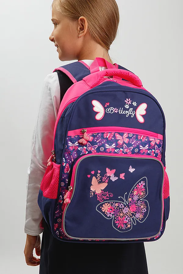 Рюкзак PLAYTODAY, темно-синий, розовый - фото 1