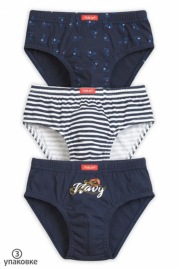 Трусы 3 шт. PELICAN, темно-синий/темно-синий/темно-синий - фото 1
