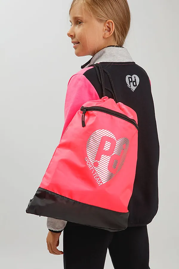 Сумка-мешок PLAYTODAY, фуксия, черный - фото 1