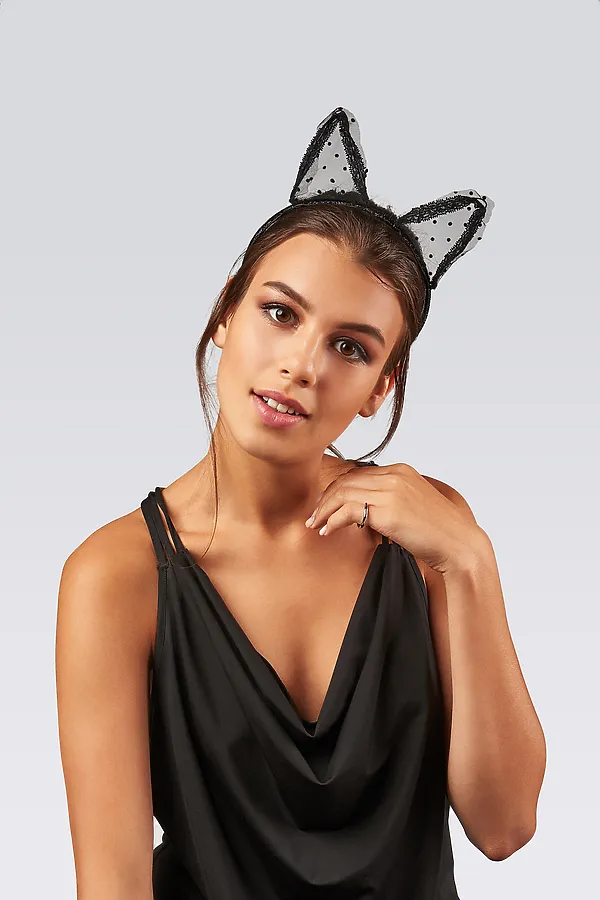 Ободок с ушками Nothing Shop, черный - фото 1