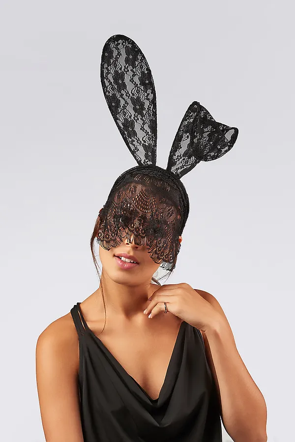 Ободок с ушками и вуалью Nothing Shop, черный - фото 1