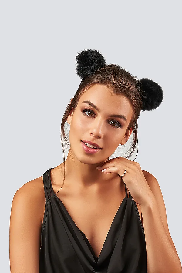 Ободок с ушками Nothing Shop, черный - фото 1