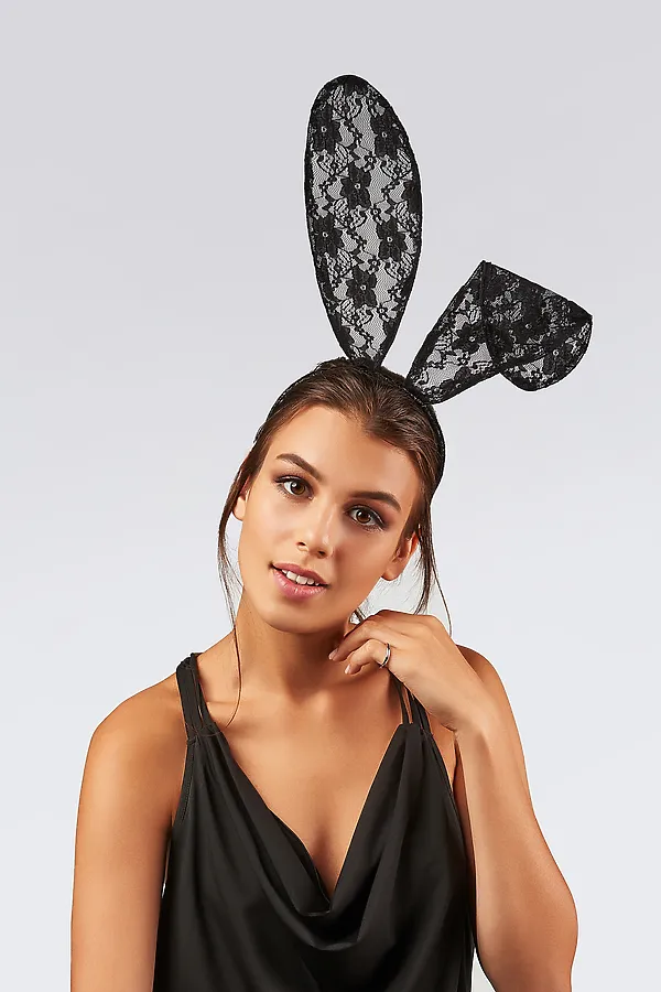 Ободок с ушками и вуалью Nothing Shop, черный - фото 1