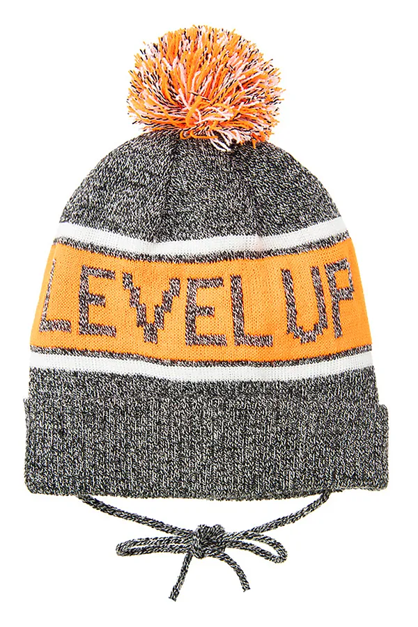 Шапка PLAYTODAY, серый, оранжевый. - фото 1