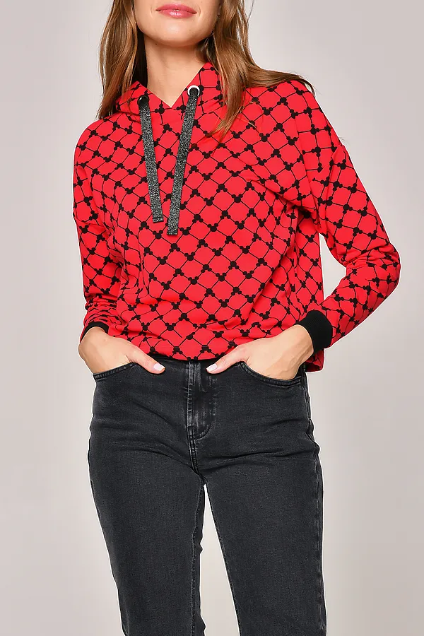 Худи CONTE ELEGANT, risky red-black - фото 1