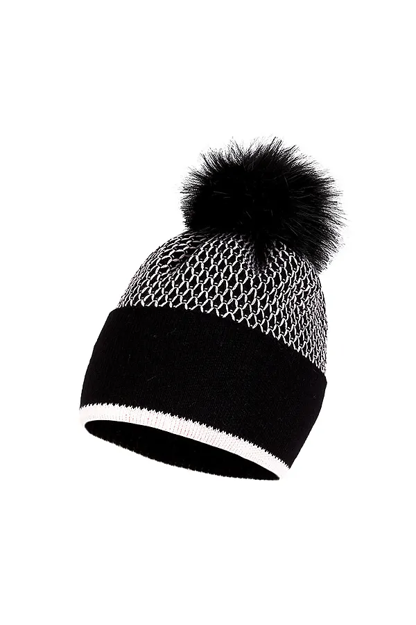 Шапка ESLI, черный-белый - фото 1