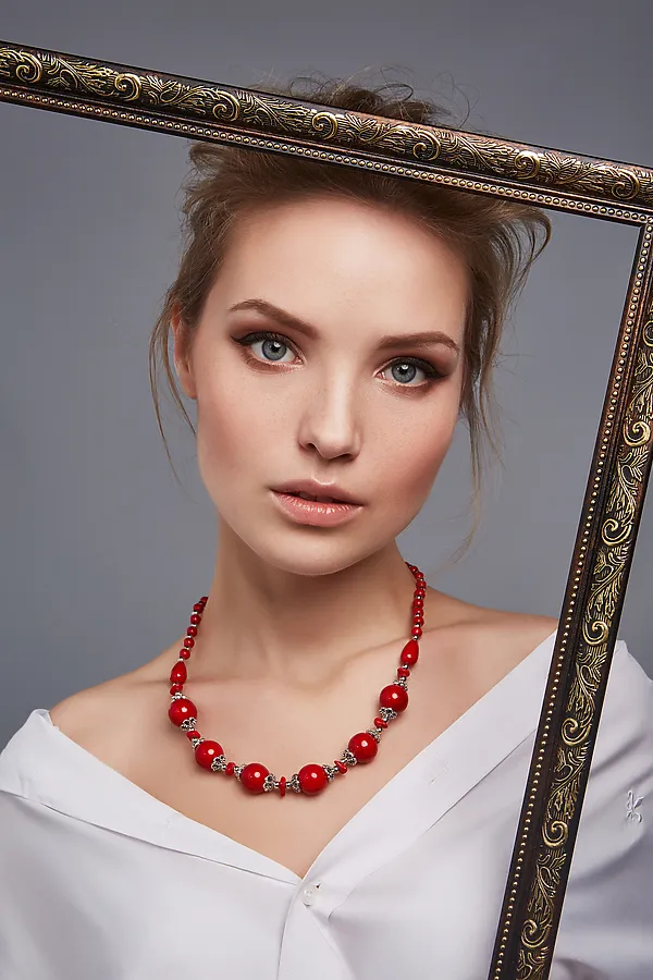 Бусы "Морана" Nothing But Love, красный, серебристый - фото 1