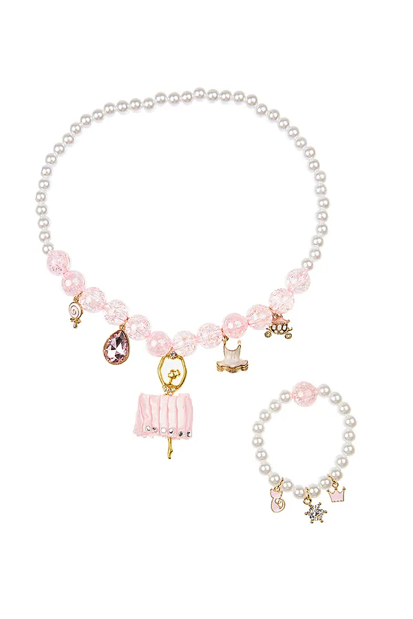 Комплект аксессуаров (Бусы+Браслет) PLAYTODAY, розовый - фото 1