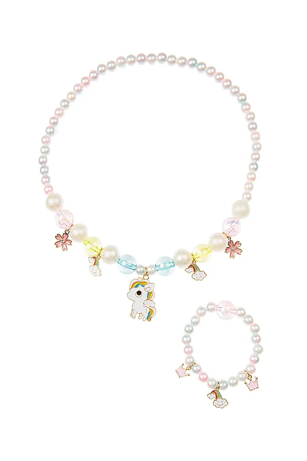 Комплект аксессуаров (Бусы+Браслет) PLAYTODAY, розовый - фото 1