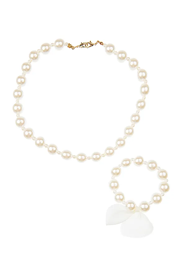 Комплект аксессуаров (Бусы+Браслет) PLAYTODAY, золотистый - фото 1