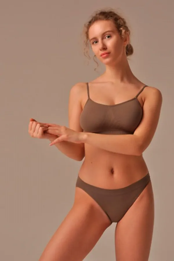 MY Трусы женские SL011 SLIP MINI (1/150) (wood (темно-бежевый) MY, wood (темно-бежевый) - фото 1