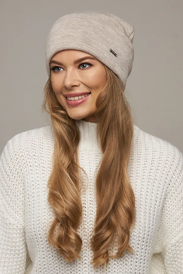 Шапка VAY, св.бежевый - фото 1