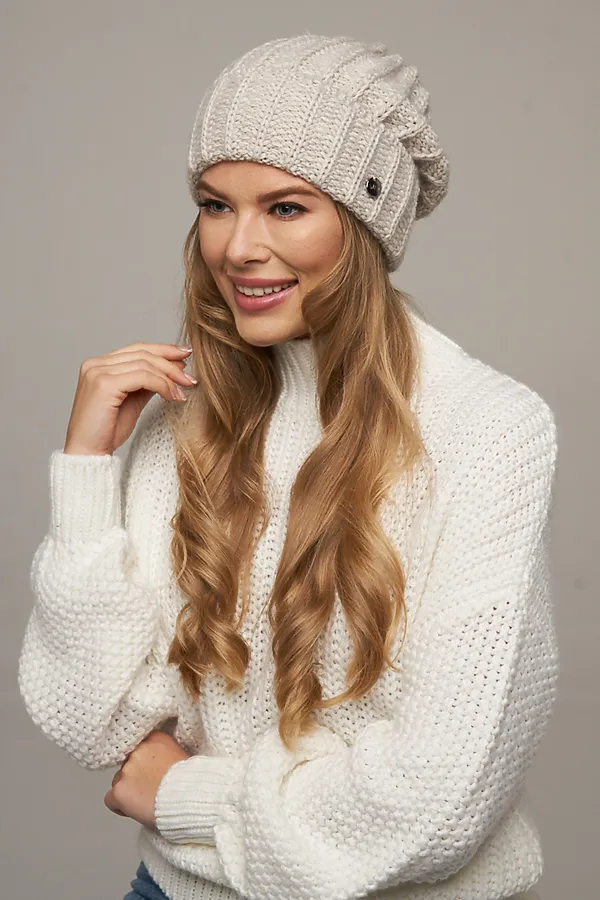 Шапка VAY, св.бежевый - фото 1