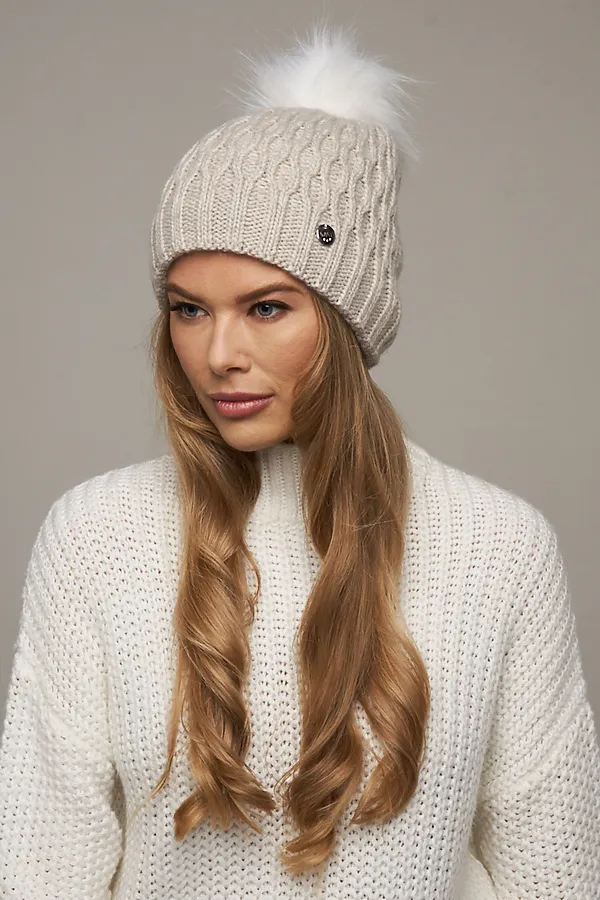 Шапка VAY, св.бежевый - фото 1