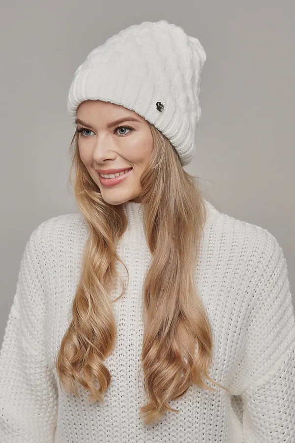 Шапка VAY, молоко - фото 1