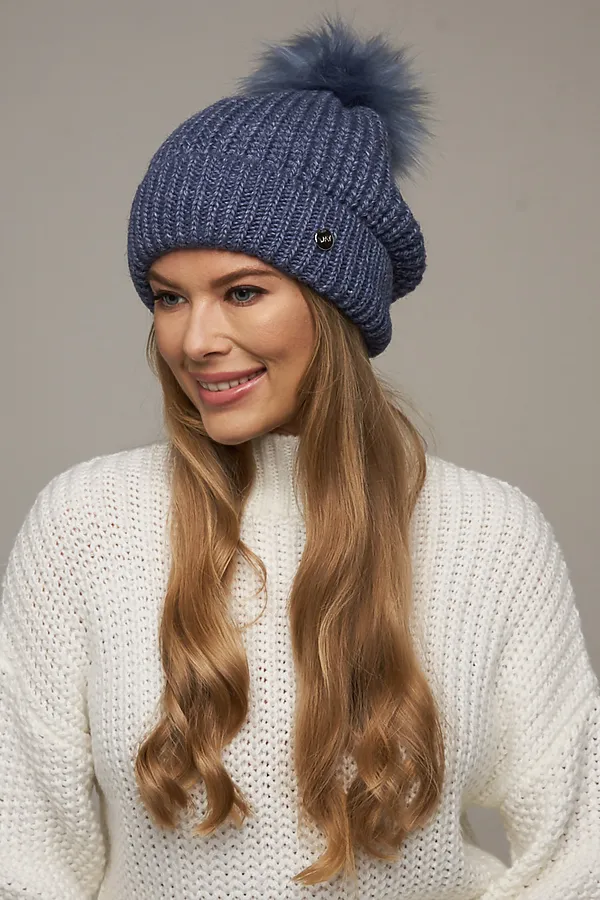 Шапка VAY, св.джинс - фото 1