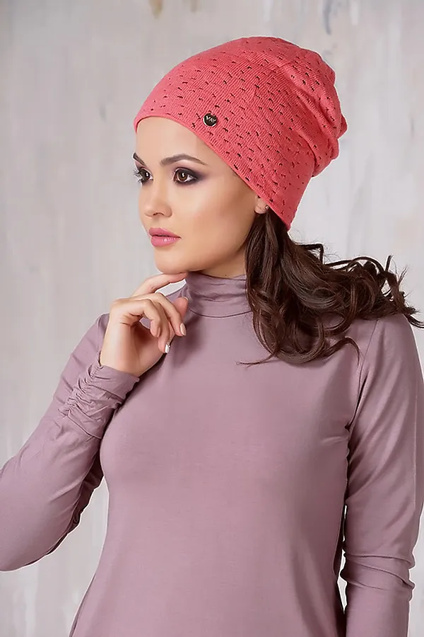 Шапка VAY, земляника/баклажан - фото 1