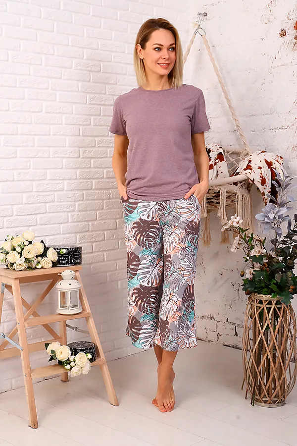 Комплект (Брюки+футболка) СОФИЯ37, сухая роза - фото 1
