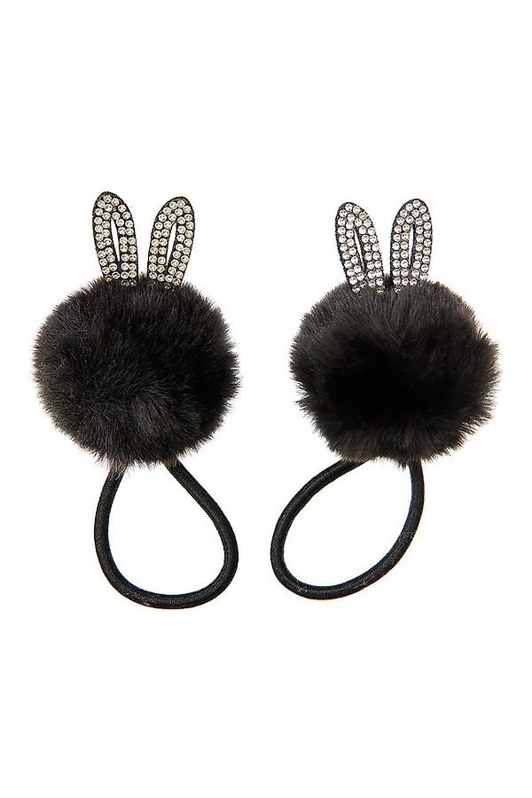 Резинки для волос 2 шт. PLAYTODAY, черный - фото 1