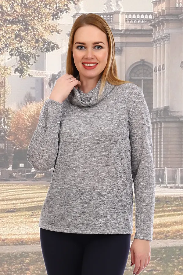Джемпер Броваллия НАТАЛИ, серый меланж - фото 1