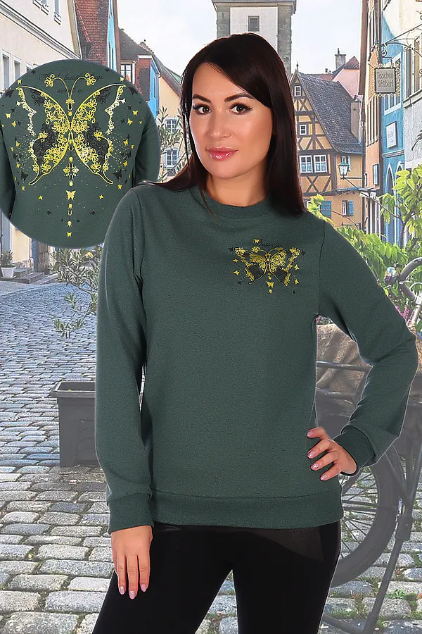 Свитшот Паладжио НАТАЛИ, изумруд - фото 1