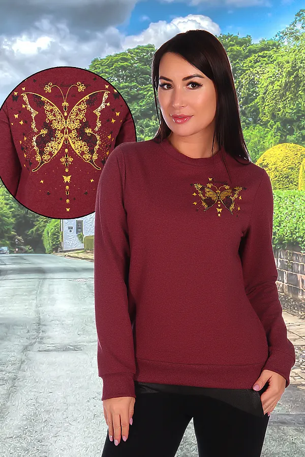 Свитшот Паладжио НАТАЛИ, бордо - фото 1