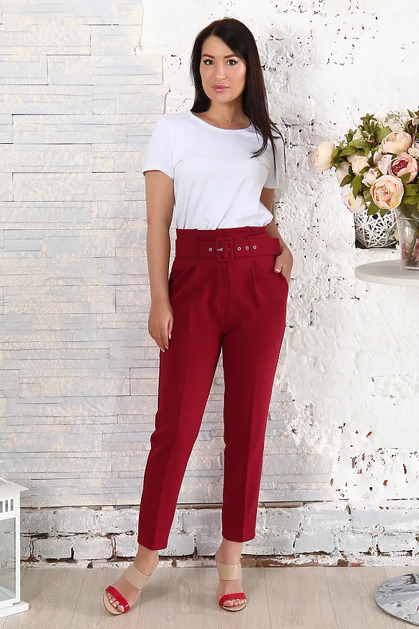 Брюки 3448 НАТАЛИ, бордовый - фото 1