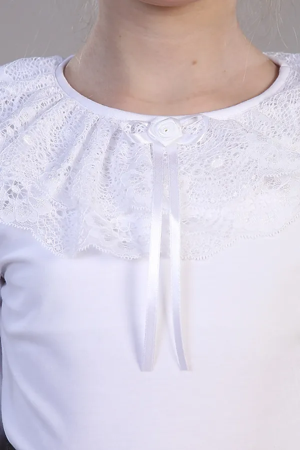 Джемпер Флора дл. рукав НАТАЛИ, белый - фото 1