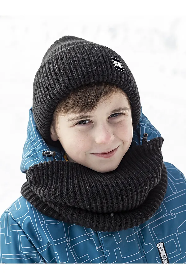 Комплект шапка и снуд 12з14721 черный NIKASTYLE, черный - фото 1