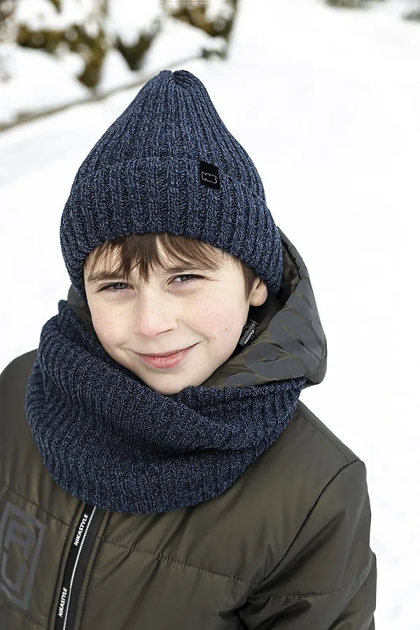 Комплект шапка и снуд 12з15121 неви NIKASTYLE, неви - фото 1