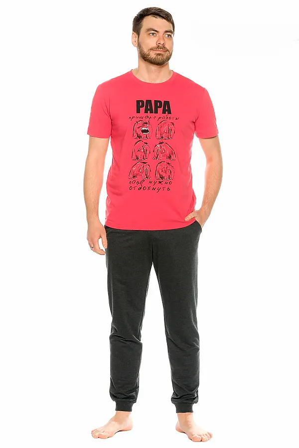Комплект(Футболка+Брюки) PELICAN, красный - фото 1