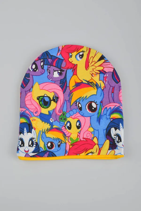 Шапка "Пони Радуга" ДЕТСКИЙ ТРИКОТАЖ 37, набивка - фото 1