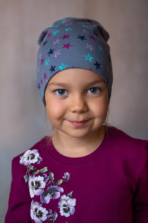 Шапка "Стелла" ДЕТСКИЙ ТРИКОТАЖ 37, набивка - фото 1