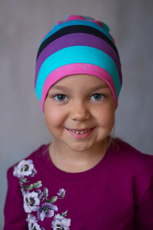 Шапка "Полоса Радуга" ДЕТСКИЙ ТРИКОТАЖ 37, полоска - фото 1