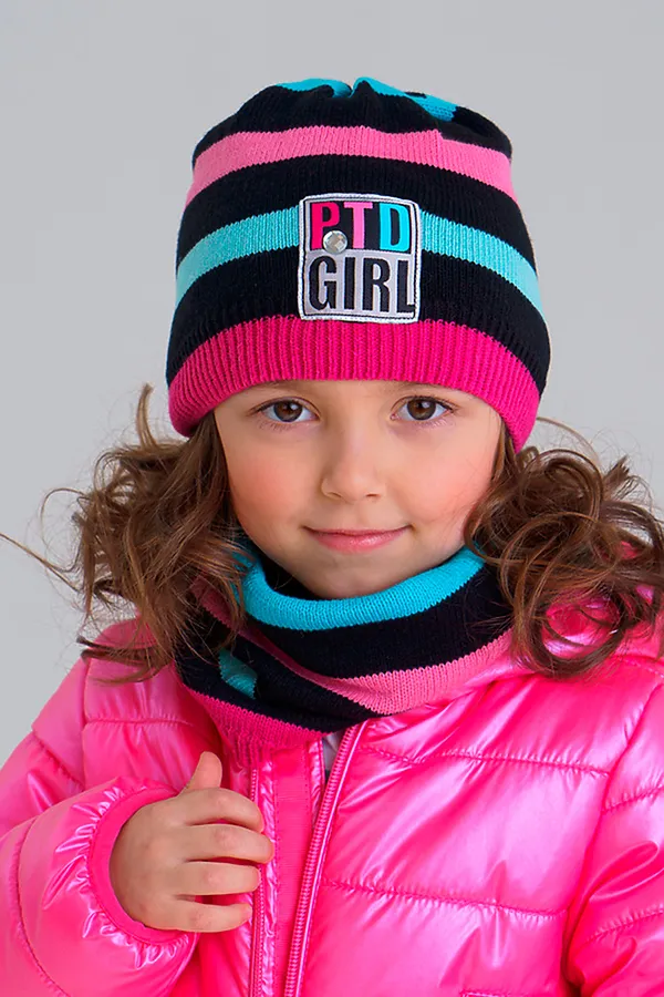 Комплект (Шапка+Снуд) PLAYTODAY, разноцветный - фото 1