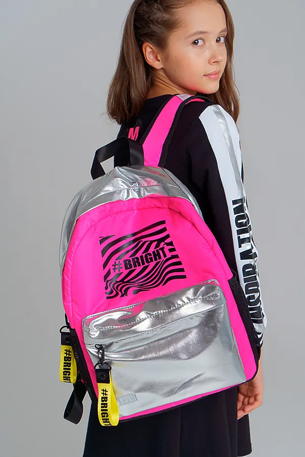 Рюкзак PLAYTODAY, черный, серебристый металлик - фото 1