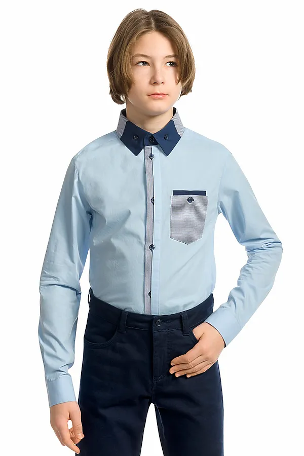 Рубашка PELICAN, голубой - фото 1