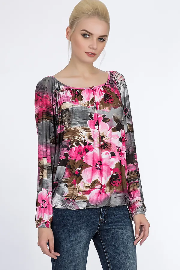 Блуза TUTACHI, цветы - фото 1