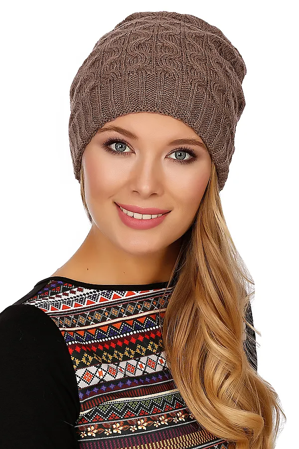 Шапка VAY, серо-бежевый - фото 1