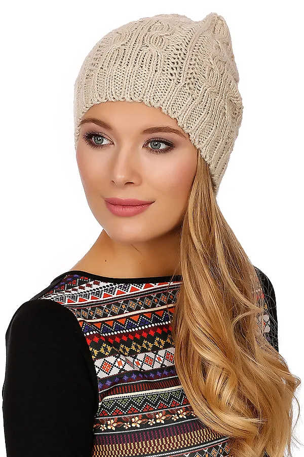 Шапка VAY, светло-бежевый - фото 1